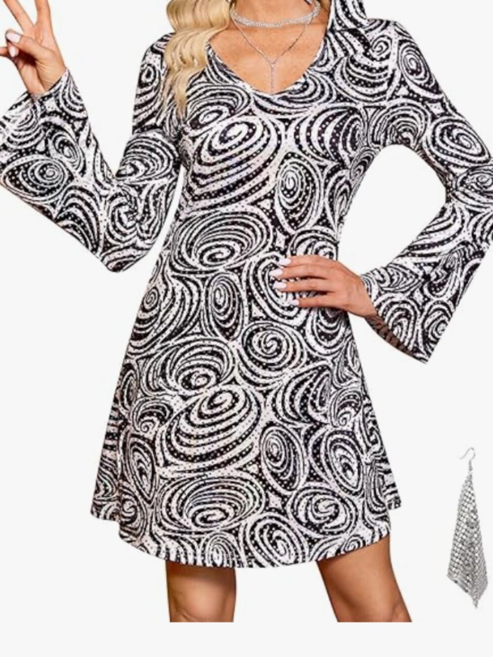 California Costume Collections "Disco Diva"  Psychedelic Sequin Dress - Size S